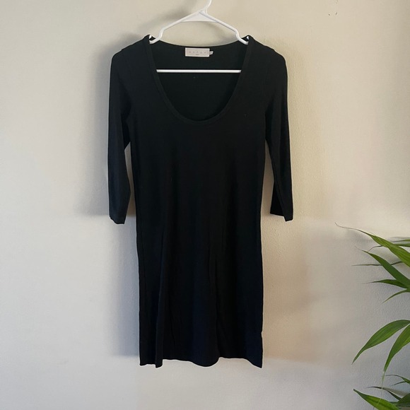 Hatch Womens Size 1 (Small) Maternity The 3/4 Body Dress Black - Picture 2 of 8